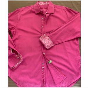 Robert Graham Button Up Shirt in Paisley Pink XL